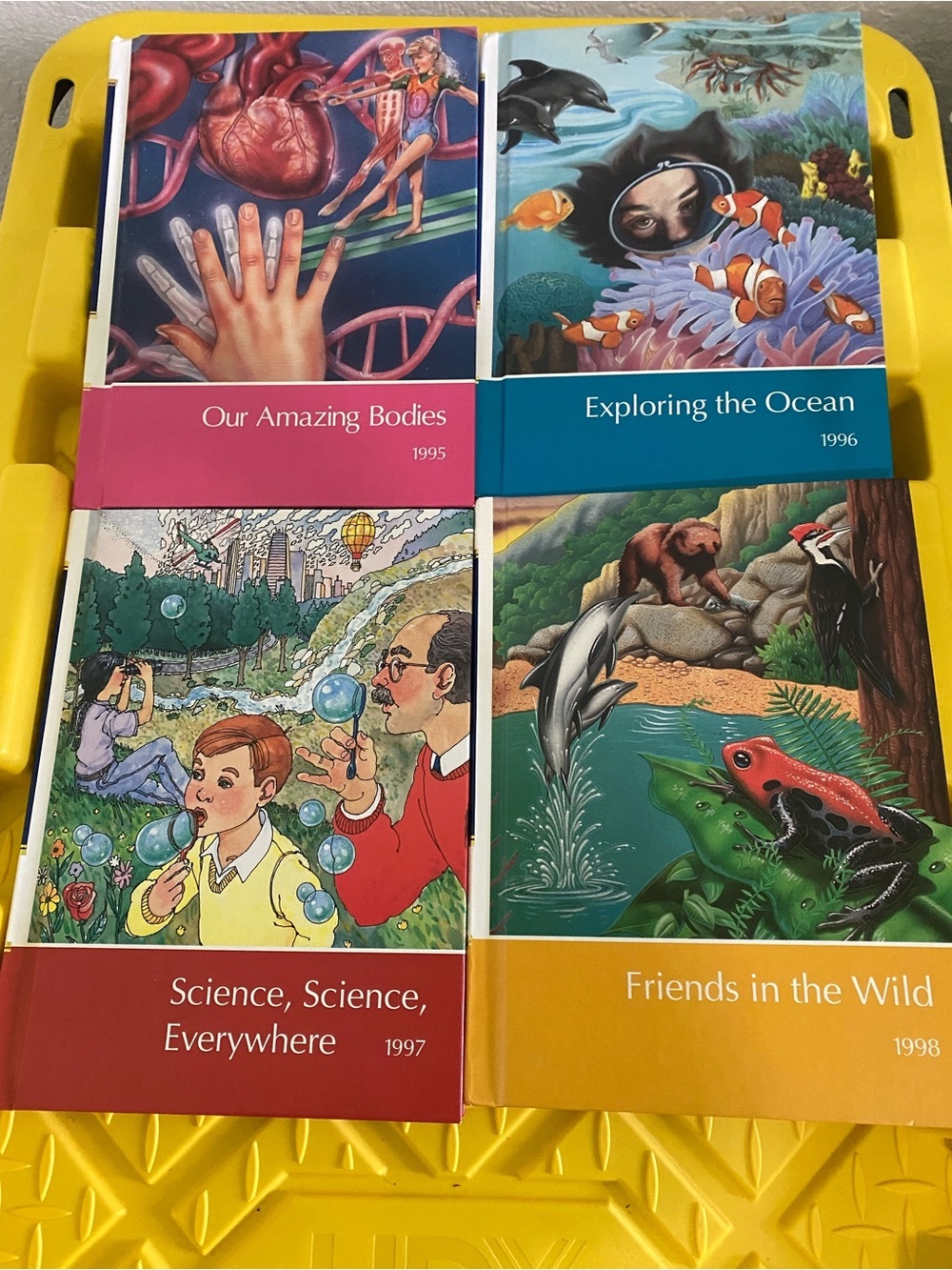 4 Childcraft Vintage Annual Series 1995-1998 Hardcover Educational By World Book